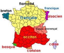 Карта Франции акценты
